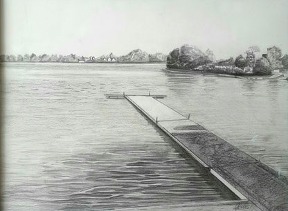 A3 Kingsmills Reservoir. Mansfield. H; 62.5 W: 52.5 D: 2.7cm