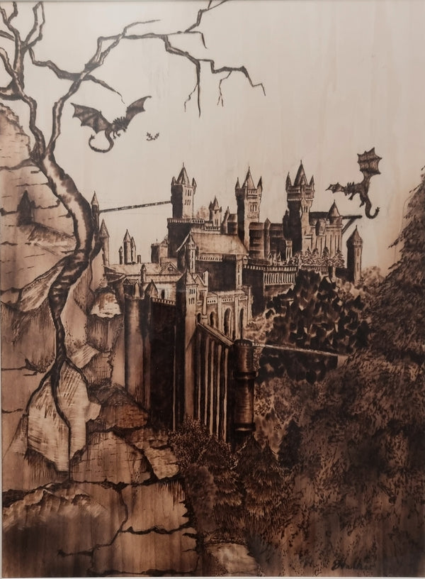 Wood burning. Basgiath War College. Forth Wing