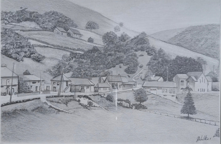 Three A4 pieces. Ladybower Reservoir. The Lost Villages.